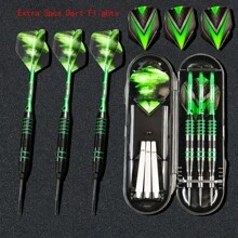 3pcs/Set 22g Professional Metal Tip Darts Set, Universal Type, Suitable For All Skill Levels, Includes Portable Bag, Spare Shafts, Spring Rings And 3 Spare Flights - Multicolor - View 2
