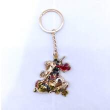 Saint George Metal Keychain - Gold Or Silver - Resistance And Ogun Style - Gold - View 1