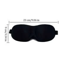 1pc Blackout Eye Mask, Travel Sleep Eye Mask, Exercise Yoga Exercise Rest Eye Mask - Black - View 6