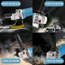 Seokiwi Esmeriladora Angular Inalámbrica, Amoladora Corte+pulidora - Azul - Ver 10