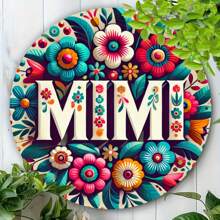 1pc herbruikbaar bloemenbord 8x8 inch ronde aluminium wandkunst voor thuis, keuken, restaurant, slaapkamer, tuin, badkamer, garage, hotel, kantoor, bar - eenvoudig op te hangen