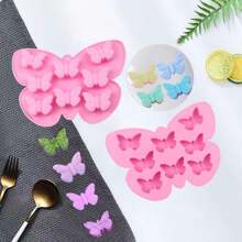 Silicone Butterfly Mold - 8 Cavity Butterfly Candy Molds, Non-Stick Butterfly Ice Cube Tray, Butterfly Wax Melt Molds For Soap, Pudding, Chocolate - One Size - View 3