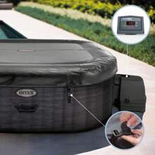 Intex Spa hinchable cuadrado 4 personas 175x175 cm, diseño Greystone, burbujas aire caliente, calentador integrado, sistema de filtración S2, cloración salina, fácil montaje, para exteriores ✅ Entrega 24/48h a España (península) - Multicolor - Ver 3