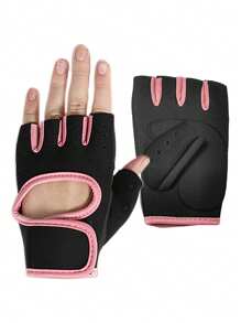 EIGIIS زوج من قفازات التمرين للنساء مانعة للانزلاق لرفع الأثقال مع امتصاص الصدمات، قفازات رياضية بقبضة ممتازة لحماية اليد للتمارين الرياضية مثل رفع الأثقال، الدراجات، السحب، التسلق