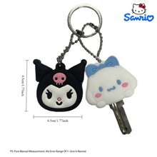 Sanrio 1pc Sanrio Key Protective Caps Set Kawaii Cinnamoroll Cartoon Silicone Key Cover Portable Keychain, Sanrio Cartoon Cartoon Character Shape, Bag Endorsement Key Chain Pendant Decoration, Holiday Birthday Valentine'S Day Preferred Uni Car Accessories Bag Charm School