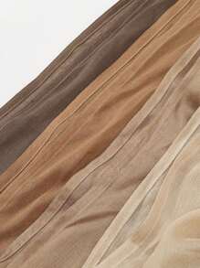1 pièce Foulard en viscose de couleur unie pour femme, foulard hijab à bord large et doux, foulard polyvalent anti-UV, convient pour le port quotidien avec des vêtements - gris kaki - Voir 6