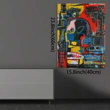 Framed Canvas Print Wall Art Untitled 1982 Street Graffiti Art Picture Theme Party Decor HD Print On Canvas Painting Wall Art For Living Room Decor Boy Gift