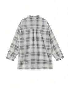 Áo sơ mi dài tay nữ, tối giản và thời trang, phù hợp cho mùa hè - trắng - Xem 5