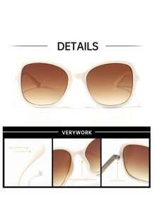 Verywork 1pc Geometric Superior Quality Ins Style Luxury Brand Design Women Fashion Eyeglasses For Outdoor Casual Activities Driving Shopping Vacation Outfits Decoration For Summer Beach Vacation,Outdoor,Travel - Multicolor - View 6