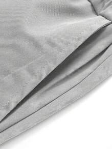 1pc Teen Boy Casual Exercise Outdoor Pocket Applique Elastic Cuff Pants, For Spring Summer Autumn Winter - Light Grey - View 4