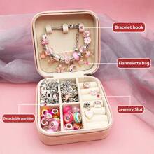 67pcs DIY Beaded Bracelet Making Kit, Creative Jewelry Set Gift For Friends, Birthday Present For Girls - Multicolor - View 5