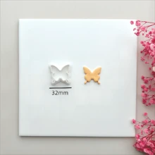 3pcs Butterfly Shaped Soft Clay Earring Mold Pendant DIY Craft Tools - White - View 7