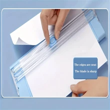 1 pieza Cortador de papel portátil A3/A4, herramienta de corte de precisión fácil de usar para la escuela, el hogar y la oficina, de material plástico