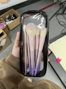 1个防水化妆包，透明洗漱包，便携式旅行化妆包，带拉链，TSA认证透明收纳袋，PVC化妆包，化妆品收纳袋，化妆刷包，化妆包，护肤包，洗漱包，化妆旅行洗漱包，透明必备礼品收纳包，拉链配件，美甲包，化妆包，化妆品收纳包，化妆包，化妆品收纳包，洗漱包，桌面收纳包，化妆包，化妆袋，化妆品收纳包，化妆袋，化妆包，女士礼物，圣诞礼物，女士礼物创意 - 無色 - 查看 4