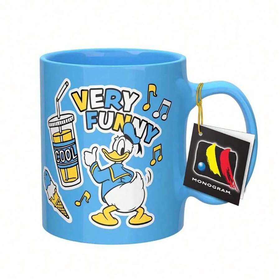 1 Cốc sứ xanh hình chuột Mickey Disney được cấp phép chính thức 400ml Thiết kế nhân vật Minnie Donald Daisy Pluto cổ điển Hoàn hảo cho bữa sáng Cốc đựng nước cà phê Văn phòng tại nhà Bếp Lễ hội Giáng sinh Quà tặng sinh nhật - Chim Donald xanh MN-84346 - Xem 1