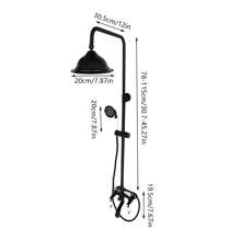 YUNRUX Rain Shower Shower System Shower Fitting Black Shower Set Antique Retro Nostalgia - Black - View 2
