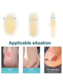 5/15 件装凝胶水泡绷带水泡垫 - 防水水胶体绷带，适用于脚跟、脚趾和脚 - 用于预防和恢复的水泡垫