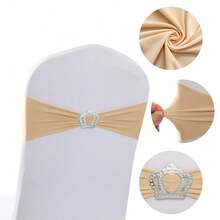 30/10/1 Pieces Of Spandex Elastic Chair With Bowknot For Wedding Reception - Universal Elastic Chair Cover Strap, Buckle Slider Suitable For Decorating Chair Waistband, Birthday Party, Wedding Party, On-Site Chair Backrest Decoration And Fixation For Banquets, Parties, Hotel Events Graduation Party Chair Decoration