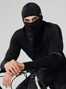 GOLOVEJOY 1pc Men's Lightweight Breathable Quick-Dry Sunscreen Headcover, Multifunctional Outdoor Sports Cycling Face Mask, Versatile Solid Color Unisex Headscarf