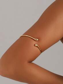 1 件时尚夸张开口可调节手镯袖口手镯，奢华风格和多功能配饰