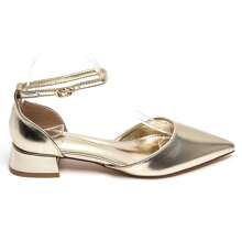 Fashionable Versatile Minimalist Pointed Toe Low Heel Sandals - Gold - View 2