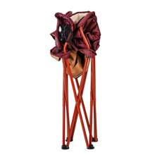 (2 Pack)  Oversized Camp Chair With Cooler, Ombre Mountains Design, Red And Orange