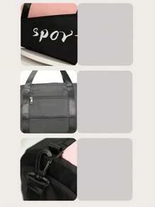 1 pièce Sac à chaussures, sac , de vacances, d'extérieur, de ski, d'articles de sport, de voyage, sac fourre-tout, sac de travail et de fitness, sac d'école pour les étudiants, sac de week-end, sac de sport, sac d'entraînement, grand sac de sport étanche, sac à main de week-end, séparation sèche et humide, sac à bandoulière multifonction de loisir portable, pour hommes, femmes, filles, garçons, accessoires de gym