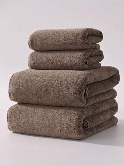 Soft, Absorbent, Non-Shedding Coral Fleece Towel Set (Thin & Light), Convenient For Home Use, Couples, Hair Drying, Face Washing, Bathing. Available In 34"X75" Hand Towel Or 70"X140" Bath Towel Or 40"X80" Large Hand Towel Or 90"X170" Large Bath Towel Shower Towels For Beaty Salon, Hotel Sports,Home Essentials, Towel, Skin Care