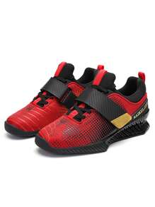 Unisex Weightlifting Shoes For Squatting, Professional Powerlifting Shoes For Indoor Fitness Strength Training, Breathable Flat-Sole Support Deadlift Shoes