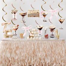 10pcs/Set,Espresso Martini Party Hanging Swirl Decor A Tini Bit Older Birthday Decorations Tini Bar Party Ceiling Streamers For Martini Bow Themed Birthday Bachelorette Bridal Shower Party Supplies