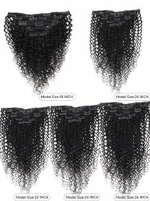 Deep Wave Clip In Hair Extensions Real Human Hair Deep Curly Clip Ins For Women 8 Pcs Brazilian Remy Human Hair Extensions With 18 Clips 100g - SNatural - View 9