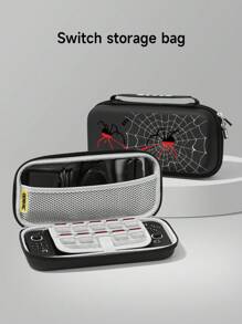 1pc Spider & Spider Web Pattern Protective Case, Compatible With Switch 2/Switch NS/Switch OLED/Lite, Compatible With Switch/Switch 2 Gaming Console Accessories, Protect Your Gaming Device, Best Gift Compatible With Switch Players - Multicolor - View 2