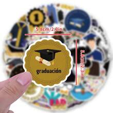 54 件毕业季贴纸乙烯基贴纸剪贴簿、日记、笔记本电脑、保险杠、滑板、水瓶、电脑、电话、卡通、安全帽、汽车贴纸 - 彩色 - 查看 2