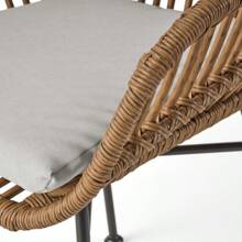 Rodney Woven Faux Rattan Chairs With Cushions Set Of 2