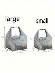 1pack/2pcs Or 1pc Mesh Shower Bag For Women, Waterproof Travel Cosmetic Bag, Plastic Makeup Case With Hook And Handle Travel Essentials Travel Accessories Travel Must Haves - Multicolor - View 7