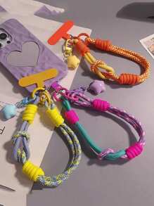 Dây đeo điện thoại đeo tay ngắn có nhẫn đeo tay, dây đeo đa chức năng, dành cho nam và nữ khi đi du lịch ngoài trời, móc chìa khóa quà tặng cho mẹ, gia đình, bạn bè, sinh nhật, ngày lễ, mặt dây điện thoại, dây đeo điện thoại - Nhiều màu - Xem 10