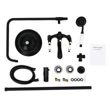 YUNRUX Rain Shower Shower System Shower Fitting Black Shower Set Antique Retro Nostalgia - Black - View 7
