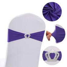 30/10/1 Pieces Of Spandex Elastic Chair With Bowknot For Wedding Reception - Universal Elastic Chair Cover Strap, Buckle Slider Suitable For Decorating Chair Waistband, Birthday Party, Wedding Party, On-Site Chair Backrest Decoration And Fixation For Banquets, Parties, Hotel Events Graduation Party Chair Decoration