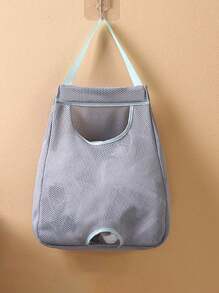 1 pieza Organizador de bolsas de basura plegable, bolsa de malla de almacenamiento montada en la pared sin perforaciones, bolsa de almacenamiento de malla, dispensador de estantería de bolsas de plástico, utensilios de cocina - Multicolor - Ver 8