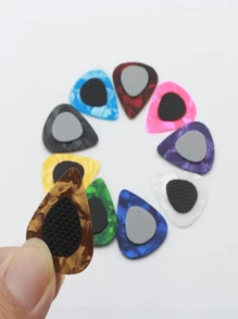 10/20/30pcs Guitar Picks With Anti-Slip Texture: Anti-Slip Picks In Various Thicknesses To Enhance Grip And Control