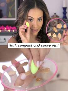 Super Soft Makeup Sponges, Multi-Color, Damp Or Dry Use, Finely Textured, Non-Absorbing Cosmetic Makeup Sponge