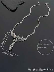 قلادة معلقة فينيكس في الطيران بتصميم بسيط مكرر، هدية مجوهرات للرجال، عيد ميلاد، عيد الحب، قطعة واحدة