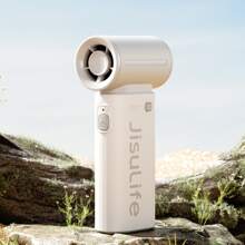 JISULIFE Ventilatore palmare JISULIFE, ventilatore turbo portatile con 5 velocità, 40.000 giri/min, 5000mAh USB ricaricabile, ventilatore mini per donne, uomini, viaggi, campeggio, esterno