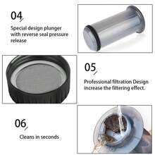 iCafilas Espresso Coffee Maker Portable Cafe French Press Air Press Drip Coffee Pot For Machine Barista Tools