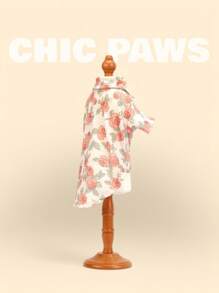 holdhoney Pet Shirt For Small Dogs & Cats, Rose Floral Print, Korean Style Cute Pet Blouse - Breathable Spring Summer Pet Clothes, Cute Pet Shirt For Small Dog Cat Puppy Kitten, Cute Cat Shirts, Dog Shirts For Small Dogs, Cute Dog Clothes - Perfect For Daily Wear, Photo Shoots, Outdoor Adventures, Birthday Parties, Pet Fashion Show, Family Gatherings