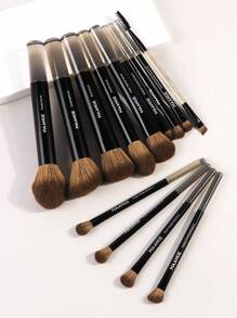 MAANGE Juego de 13 piezas de pinceles de maquillaje profesionales de tubo de aluminio suave y largo - incluye pinceles para base, sombras de ojos, cejas, mezcla, iluminador, corrector, aptos para polvos, líquidos y cremas. Ideal para uso diario y viajes, accesorios de maquillaje, regalo para amigos.