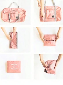 1 pieza Bolsa de viaje plegable de gran capacidad, adecuada para deportes, viajes, vacaciones, vuelta al cole, fines de semana, noches, accesorios de viaje, regalos de Navidad para mujeres, madres, amigos, cumpleaños, bolsa de gimnasio para fitness - Multicolor - Ver 5