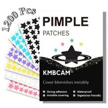 Parches faciales en forma de estrella (6 colores) de 1200/960/720/480/240 piezas, sin fragancia, sin parabenos, unisex adulto, compatibles con todo tipo de piel, sin fragancia, sin componentes incluidos