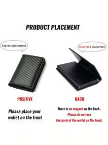 1pc Men's Minimalist Ultra-Thin RFID Blocking Wallet Coin Purse Card Holder Aluminum Alloy With Side Push Function Suitable For ID, Driver's License, Gift For Thanksgiving, Christmas, Valentine's Day