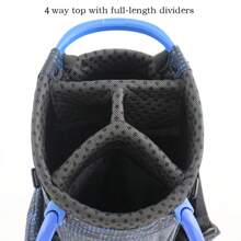 1 Piece Lightweight 1.3kg Golf Stand Bag 5 Way Dividers,4 Zippered Pockets, Adjustable Dual Straps Golf Bag For Man/Woman - Blue - View 7